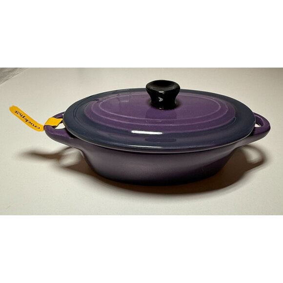 Crock Pot Wexford Mini Purple Stoneware Casserole Dish With Lid 6.7oz - Picture 1 of 7